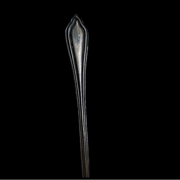 B SILVER PLATED Antique Vintage Sugar Spoon Serving Spoon Silverware - Picture 3 of 7